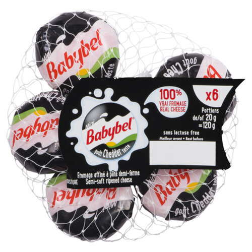 Mini Babybel Lactose Free Cheese Cheddar 6 Pack 120 g