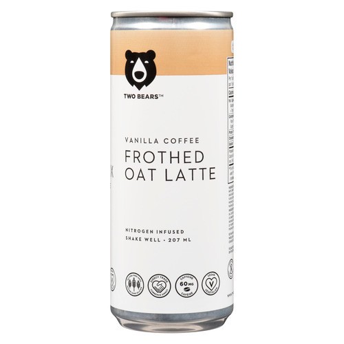 Two Bears Cold Brew Coffee Frothed Oat Latte Vanilla 207 ml (can)