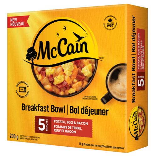 McCain Breakfast Bowl 5 Minute Potato Egg and Bacon 200 g