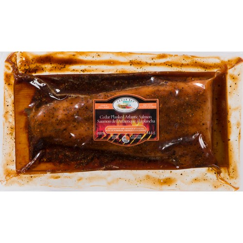 Cedar Bay Grilling Company Frozen Salmon Planked Applewood Orange 544 g