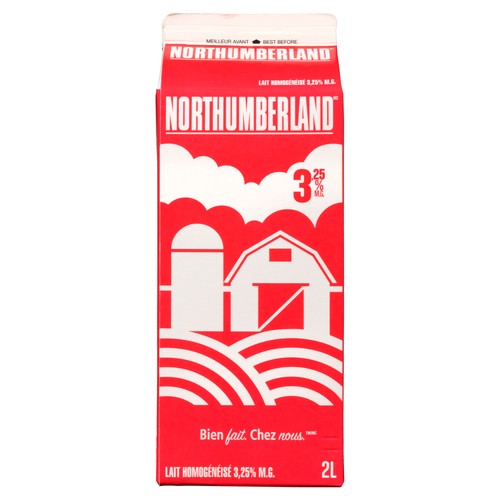 Northumberland 3.25% Milk Carton Homogenized 2 L