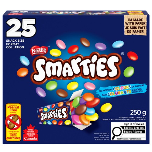 Smarties Peanut-Free Mini Chocolate Boxes 25 Count 250 g