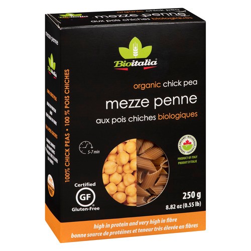 Bioitalia Organic Pasta Mezze Penne Chick Pea 250 g