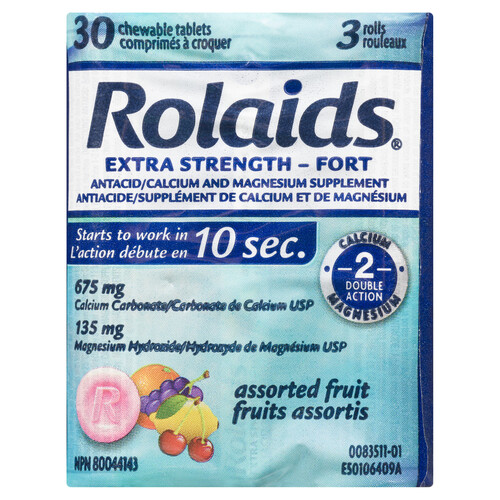 Rolaids Extra Strength Fruit Tablets 3 Pack
