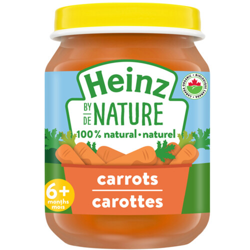 Heinz by Nature 100% Natural Baby Food Organic Carrots Purée 128 ml