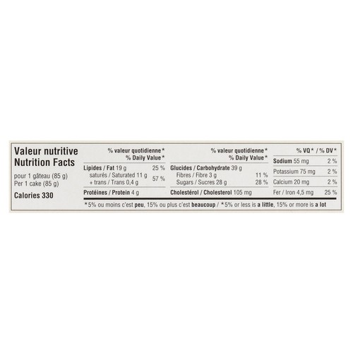 Chocolats Favoris Lava cake Dark chocolate 340 g
