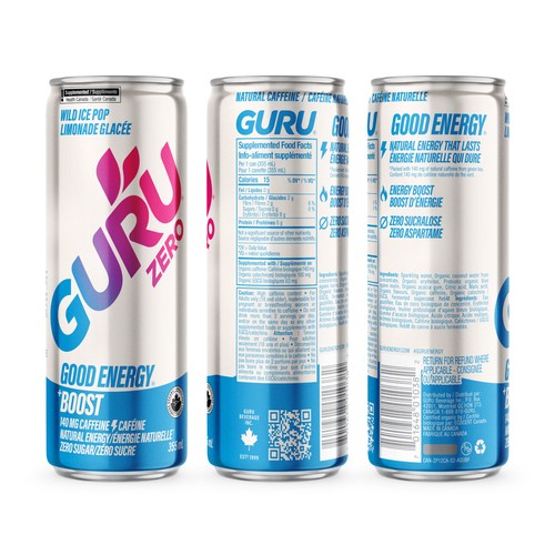 Guru Energy Drink Wild Ice Pop 24 x 355 ml (cans)