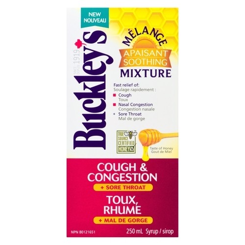 Buckley's Cough & Congestion + Sore Throat Syrup Soothing Mixture 250 ml
