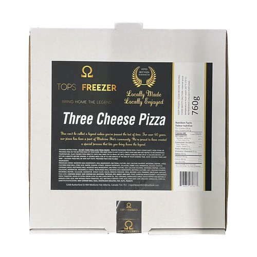 Tops Freezer Pizza Three Cheese 760 g