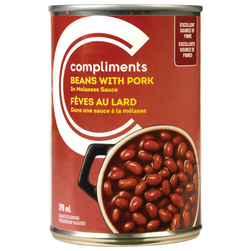 Compliments Canned Beans With Pork In Molasses Sauce 398 ml