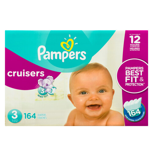 Pampers Cruisers Diapers Size 3 164 Count 