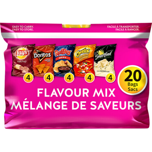 Frito Lay Mix Variety Pack Potato Chips 20 Bags 520 g