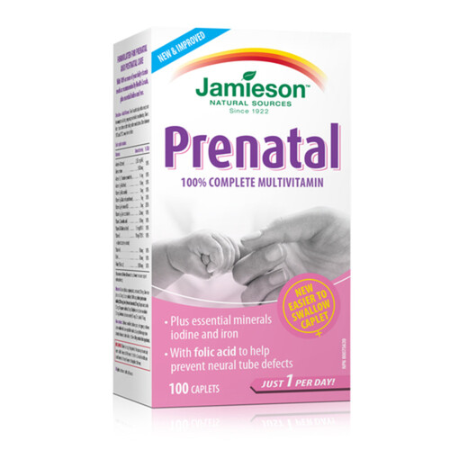 Jamieson Prenatal 100% Complete Multivitamin Caplets 100 Count