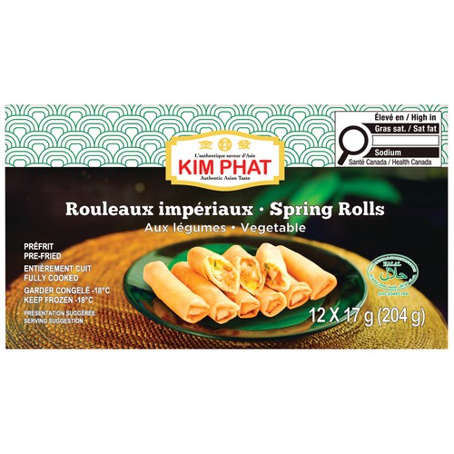 Kim Phat Frozen Spring Rolls Vegetable 12 x 17 g