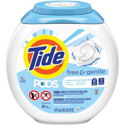 Tide Liquid Laundry Detergent Pods Free & Gentle 1.67 kg