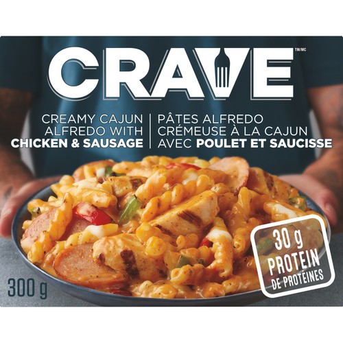 Crave Frozen Meal Creamy Cajun Alfredo With Chicken And Sausage 300 g