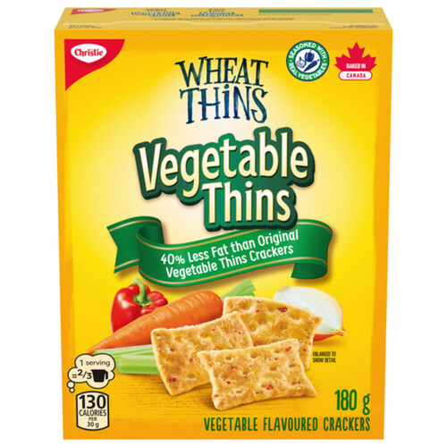 Wheat Thins Vegetable Thins 40% Less Fat Crackers 180 g