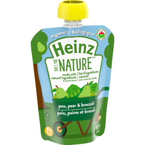 Heinz By Nature Organic Baby Food Pea Pear & Broccoli Purée 128 ml