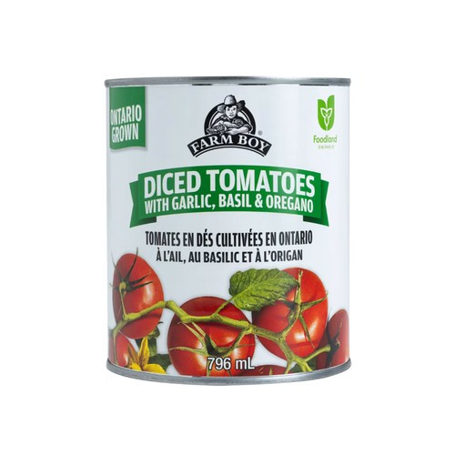 Farm Boy Canned Diced Tomatoes With Herbs & Spices 796 ml
