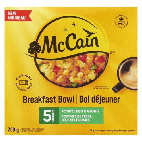 McCain Frozen Breakfast Bowl 5 Minute Potato Egg And Veggie 200 g