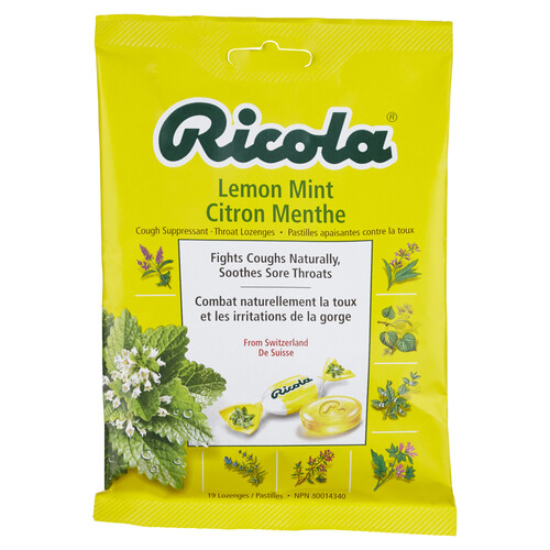 Ricola Herb Lemon Mint Cough Drop 19 Lozenges 