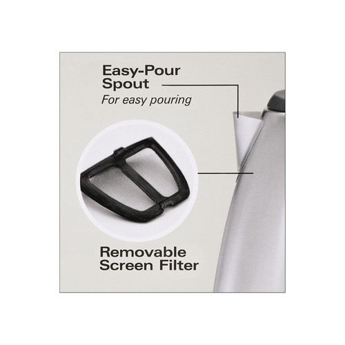 Hamilton Beach Electric Kettle Stainless Steel 1.7 L