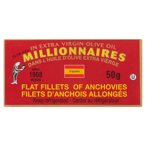 Millionnaires Anchovy Fillets in Extra Virgin Olive Oil 50 g