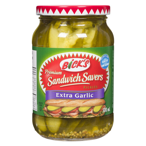 Bick's Sandwich Savers Extra Garlic 500 ml