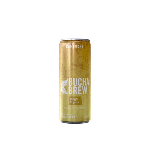 Bucha Brew Kombucha Ginger Can 355 ml - Voilà Online Groceries