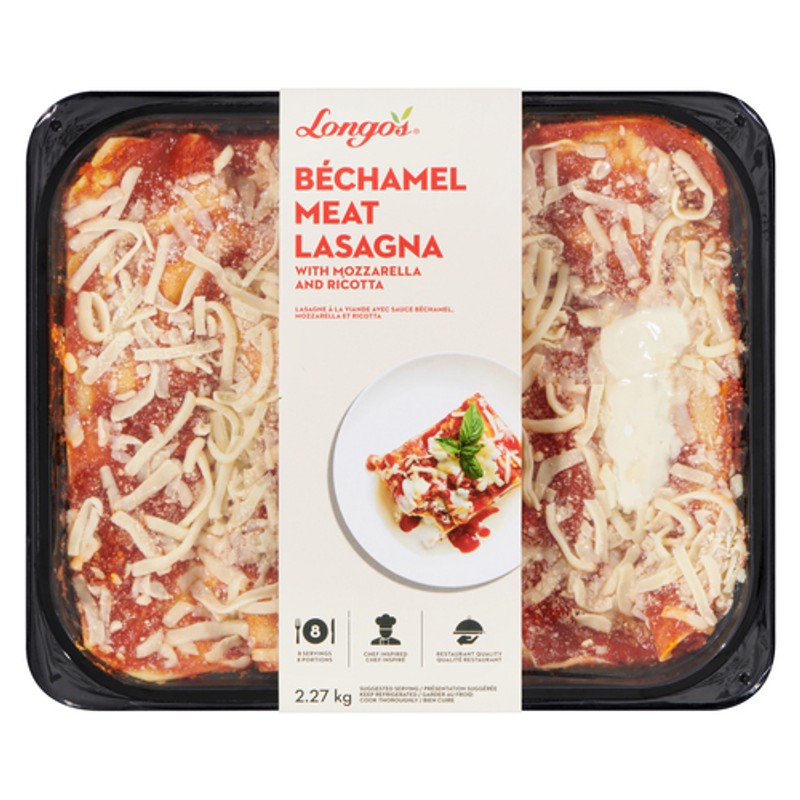 Longo's Béchamel Meat Lasagna 2.27 kg - Voilà Online Groceries & Offers