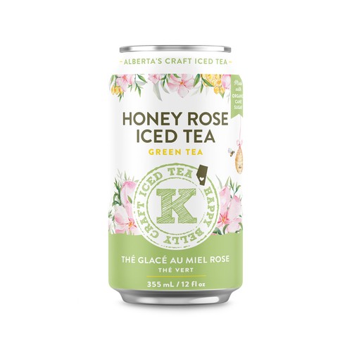 Happy Belly Iced Tea Honey Rose 355 ml (can)