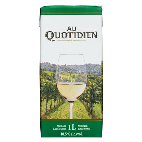 Au Quotidien White Wine Light 10.5% Alcohol 1 L