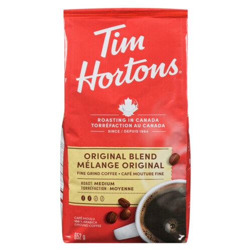 Tim Hortons Ground Coffee Bag Original 652 g