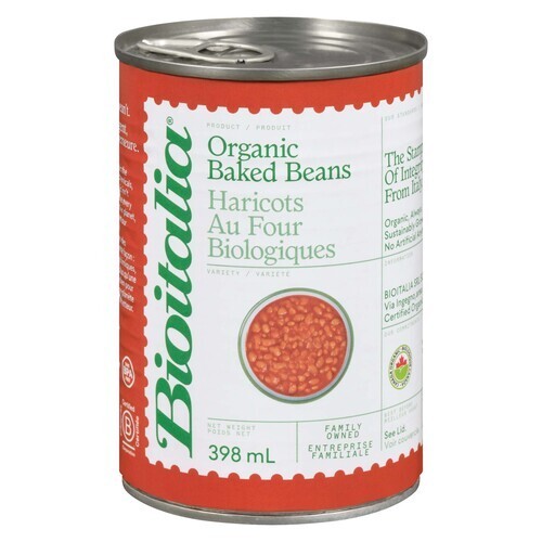 Bioitalia Organic Baked Beans In Tomato Sauce 398 ml