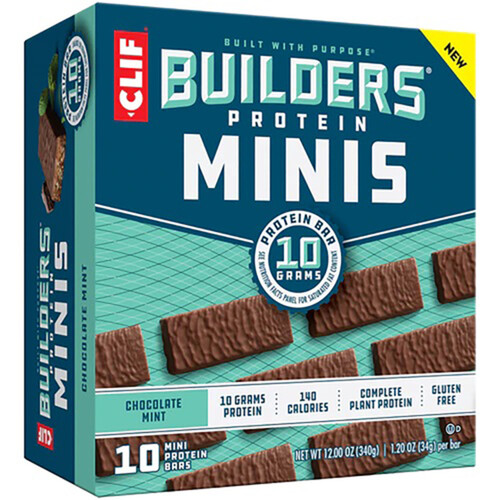 Clif Builders Minis Protein Bars Chocolate Mint 10 x 34 g