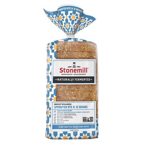 Stonemill Bakehouse Honest Wellness Sprouted Rye & 12 Grains Bread 454 g