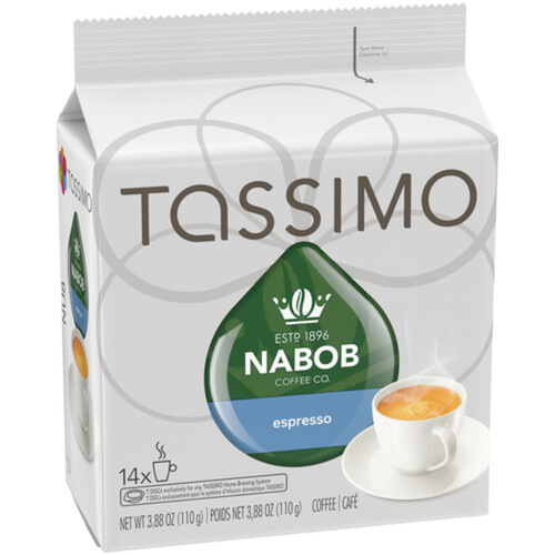 Tassimo Nabob Coffee Pods Single Serve T-Discs Espresso 14 x 110 g