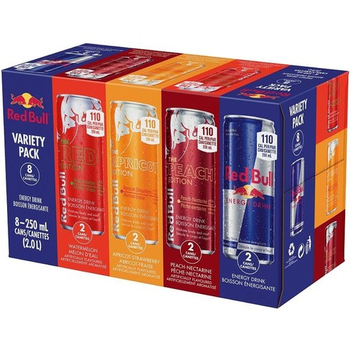 Red Bull Energy Drink Variety Pack 8 x 250 ml (cans)
