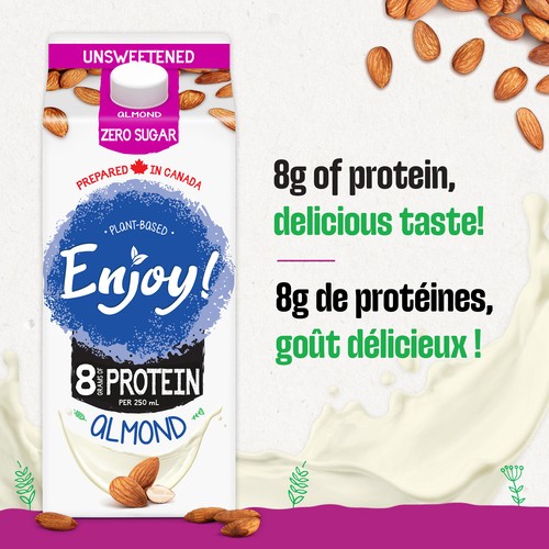 Enjoy! Plant Based Beverage Almond Unsweetened Original 1.75 L