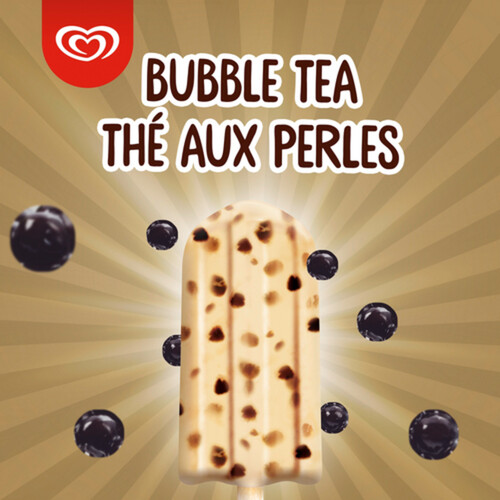 Walls Frozen Dessert Bars Bubble Tea Milk Tea & Boba Pearls 6 X 60 ml