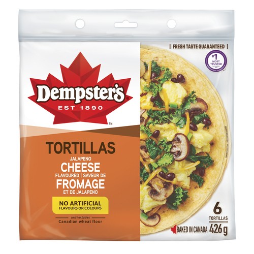 Dempster's Tortillas Jalapeno Cheese 10-Inch 426 g