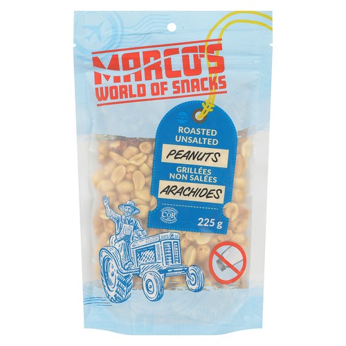 Marco's World Of Snacks Peanuts Roasted Unsalted 225 g