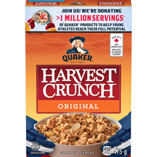 Quaker Harvest Crunch Granola Cereal Original 475 g