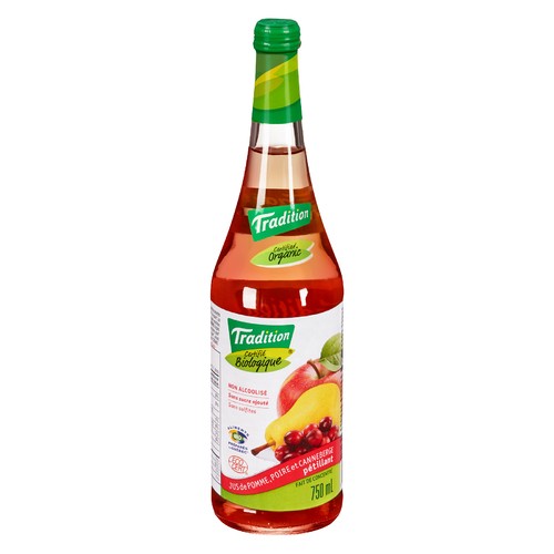 Tradition Organic Sparkling Fruit Juice Pears & Cranberry750 ml (bottle)