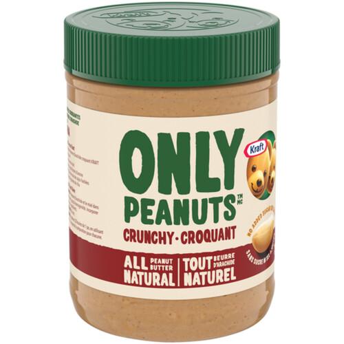 Kraft Only Peanuts All Natural Peanut Butter Crunchy 750 g