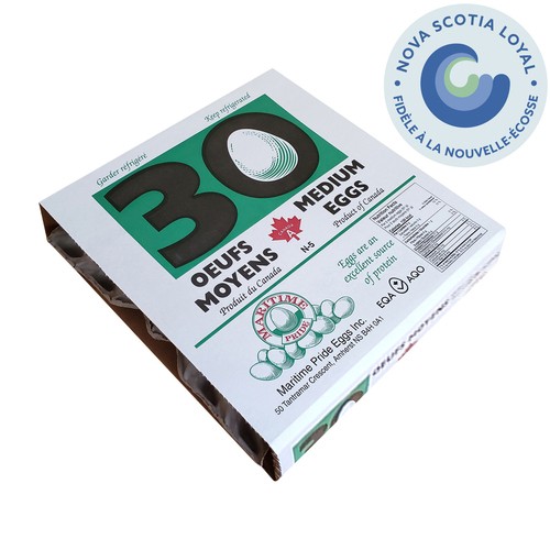 Maritime Pride Eggs White Eggs Medium 30 Count