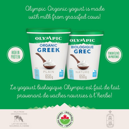 Olympic Organic 0% Greek Yogurt Plain 650 g