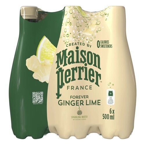 Maison Perrier Sparkling Water Ginger Lime 6 x 500 ml (bottles)