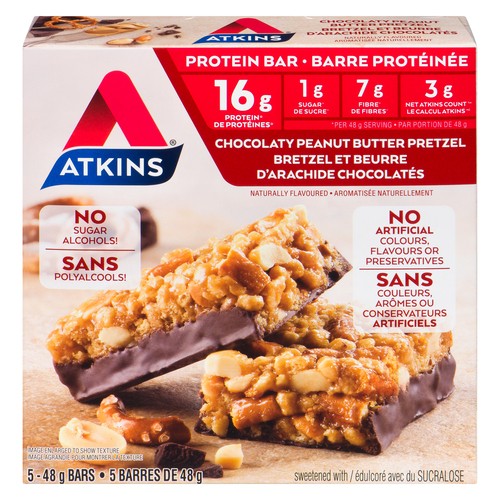Atkins Protein Bar Chocolaty Peanut Butter Pretzel 240 g