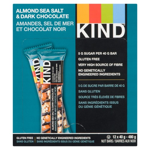 Kind Gluten-Free Bars Almond Sea Salt & Dark Chocolate 12 x 40 g